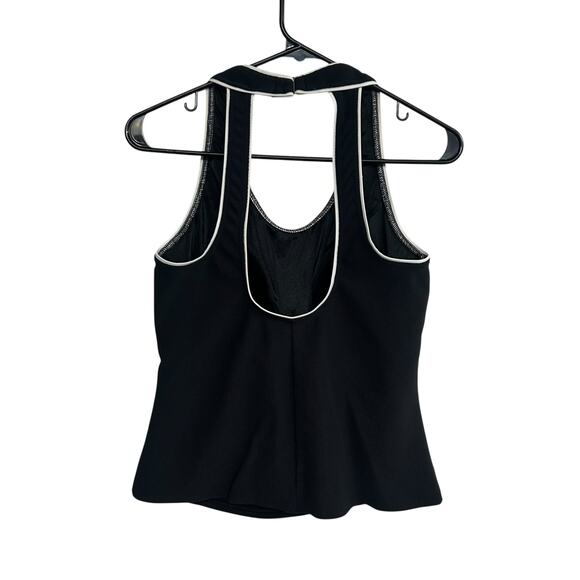 Minimalist Tennis Core Racerback Tank‎ Lands’ End Navy White Size 12 - Picture 2 of 6